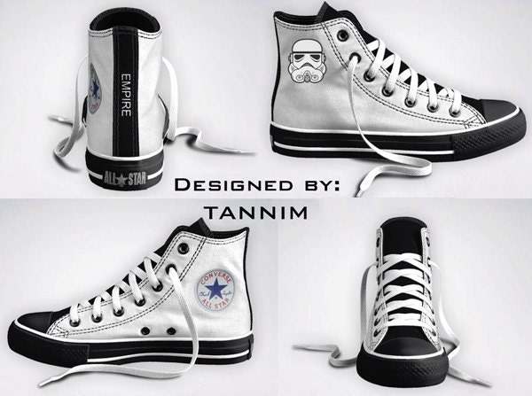 Custom Star Wars: Stormtrooper Converse Chucks