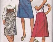Vintage 70s Simplicity 9267 Womens Three Style Skirt Pattern