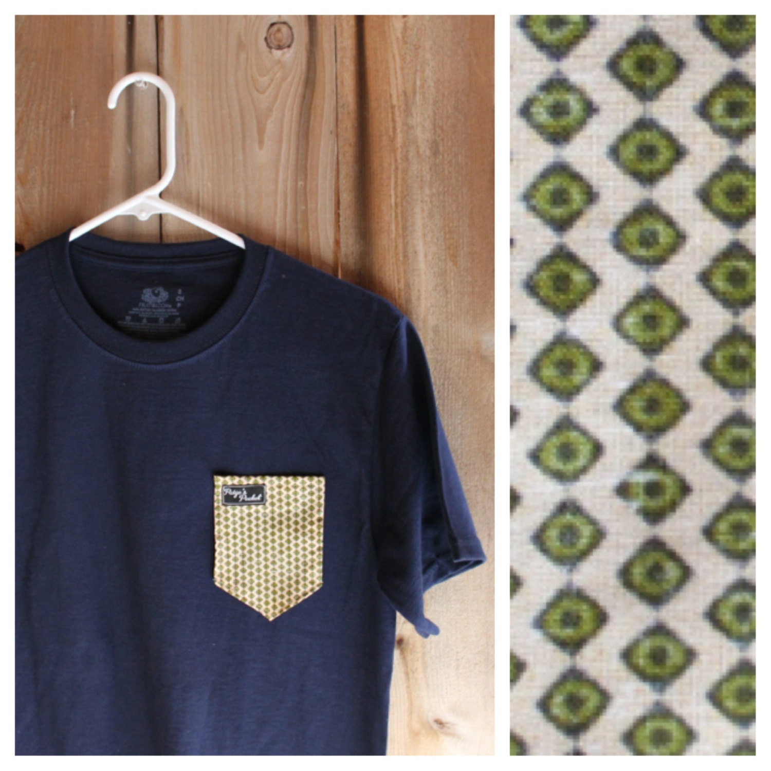 Vintage Diamond Print Paige's Pocket Tee