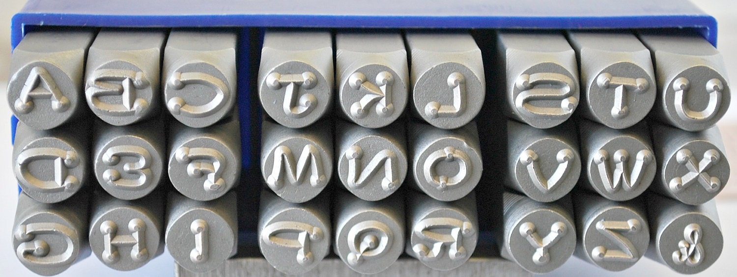 Brand NEW Exclusive 6MM Uppercase Dotz Font Alphabet Letter Stamp Set Metal Stamps Jewelry Stamping Supplies  SGE-13U