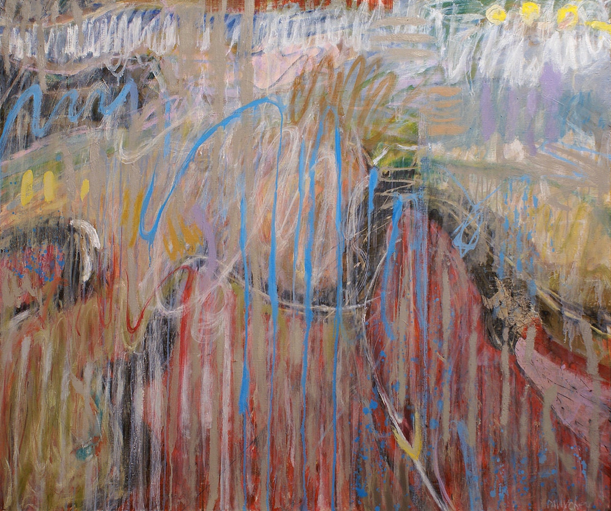 Large Original Painting - The Abstract Landscape - Contemporary Modern Wall Art - Wall Hanging Oil on Canvas - 47.2x39.4 inches (120x100 cm)