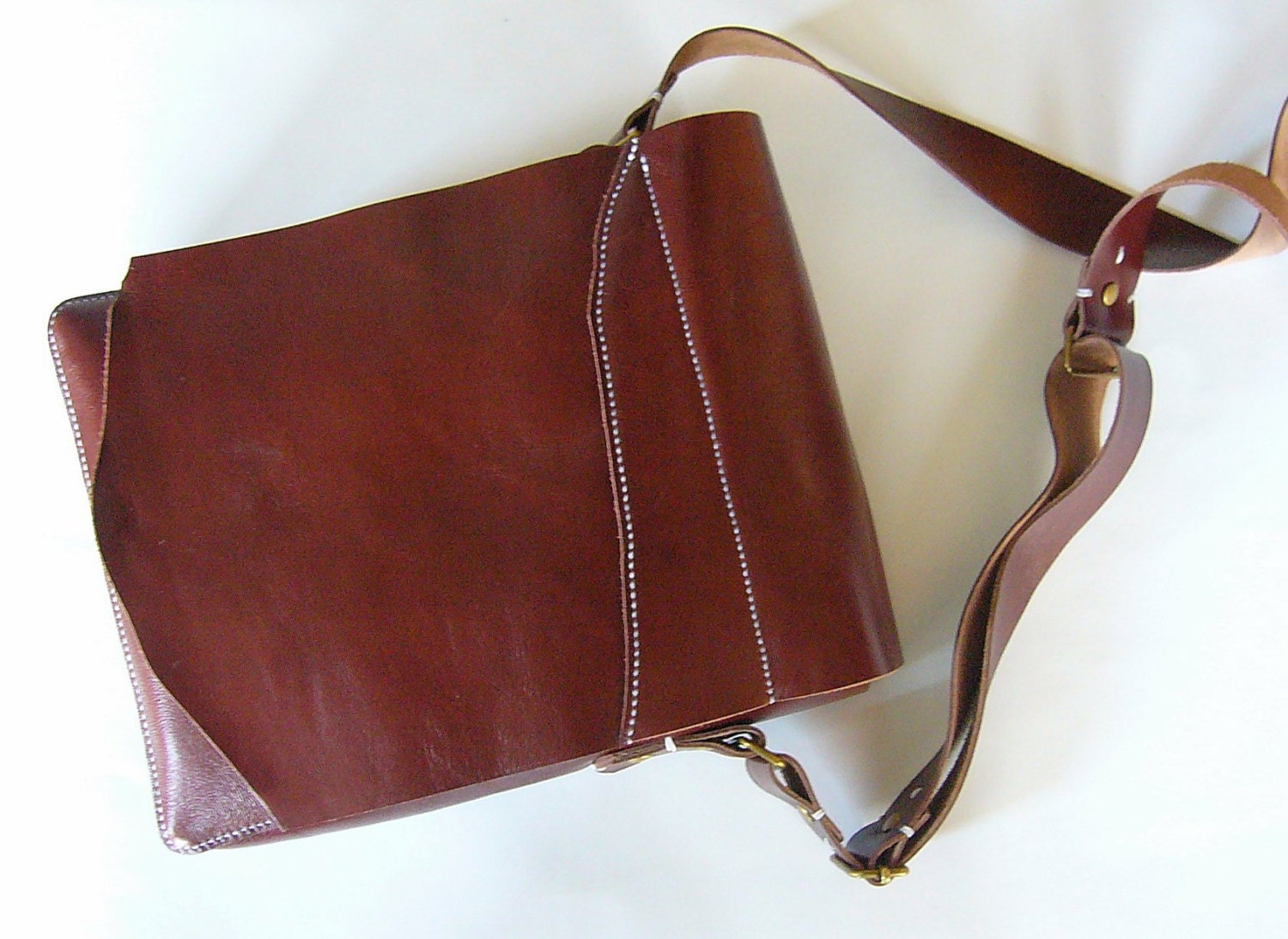 Leather messenger bag, leather purse/bag, brown leather purse/bag