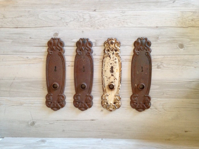 Antique Vintage Decorative Door Plates Rustic Chippy Steampunk