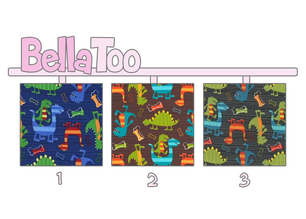 Changing Pad Cover - Dino Dudes Blue Brown Gray Green Orange - Michael Miller - Custom Made By BellaToo