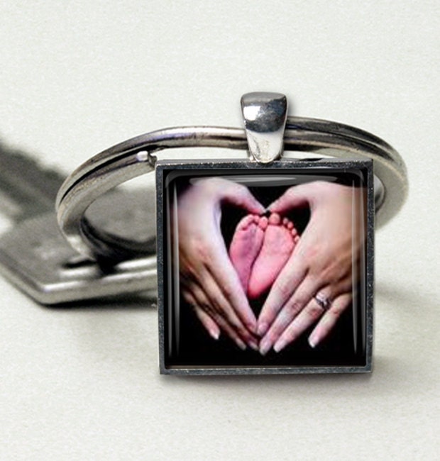 Photo Jewelry ANY Photo Handmade into a Keychain Pendant or Ornament New Baby Gift New Parents Grandparents Gift Boxed
