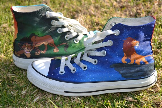 Handpainted Lion King Shoes by creatorscircle on Etsy