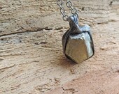 pendant necklace, pyrite,stone pedant ,NOSTALGIC pendant, locket pendant, delicate pendant, romantic, nostalgic