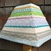 Vintage Lace Upcycled Bohemian Lamp Shade Pyramid Shaped