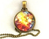 10% SALE Necklace Trifid Nebula, Galaxy Jewelry, Universe, Space, Pendant Necklaces,Constellation,Gift For Her