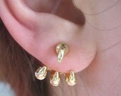 Gold Eagle Claw Earrings - Gold Stud Earrings