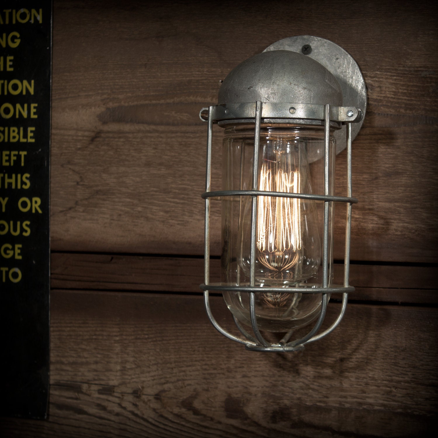 Vintage Industrial Explosion Proof Wall Lamp Steampunk Decor Veco Pendant Sconce