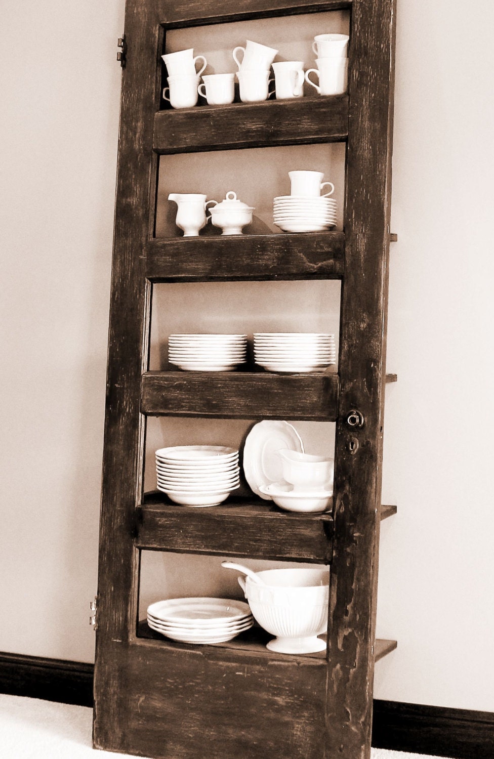 Door Bookshelf: Old Painted Door