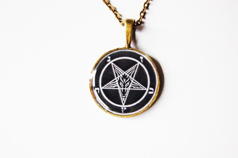 Sigil of Baphomet - Handmade Vintage Cameo Pendant Necklace