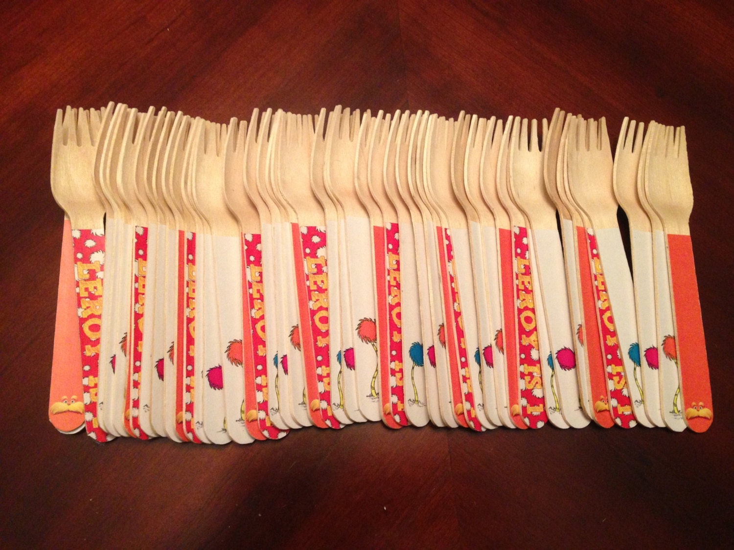 24 Wooden Forks or Spoons- The Lorax Il_570xn
