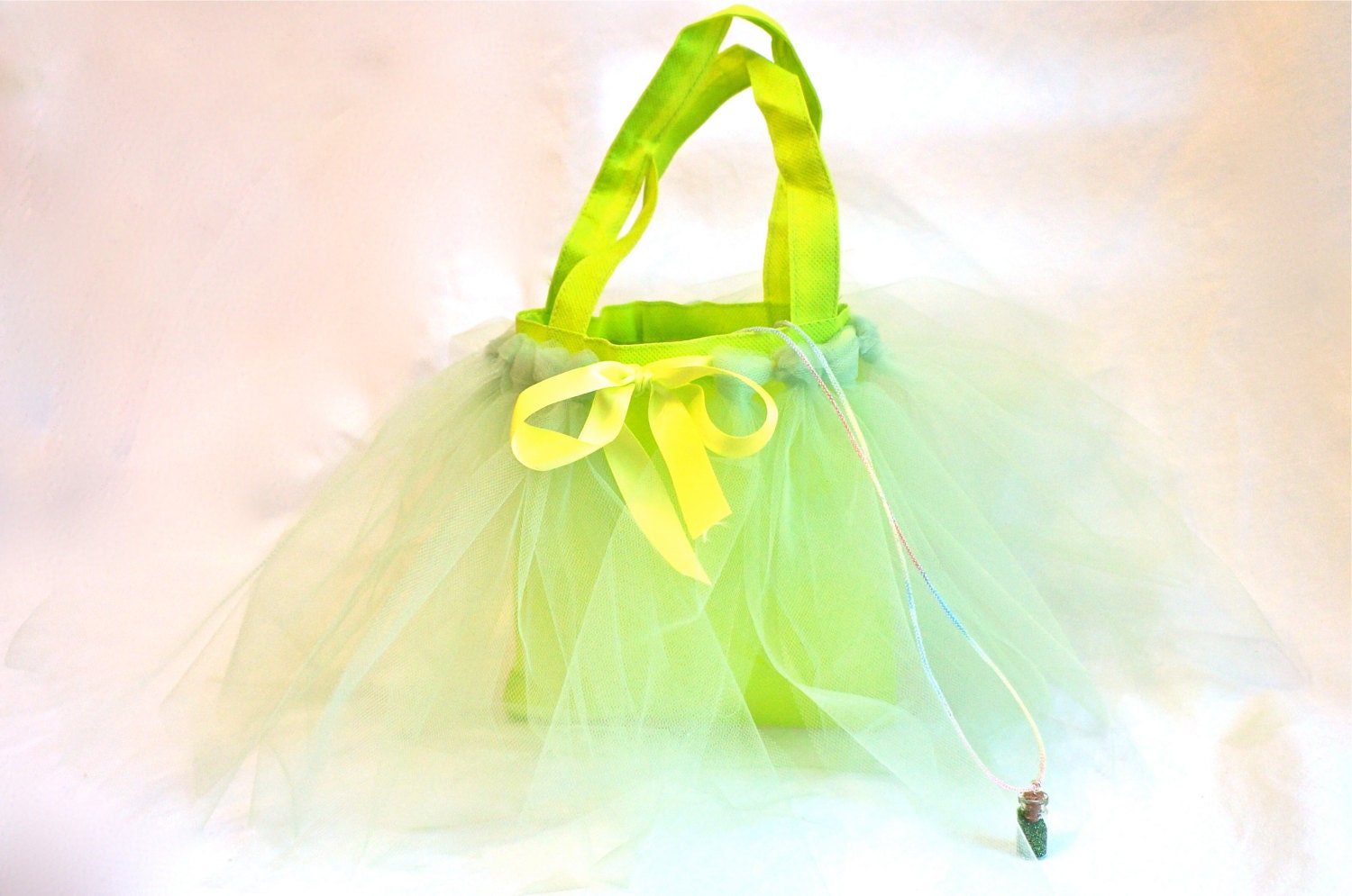 Children's Purse and Necklace- Disney Fairies Tinkerbell Tutu Purse and Pixie Dust Necklace
