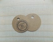 30 Kraft Brown Round Tag Labels 1.5 inch Round Gift Tags Blank Kraft Brown Gift Tags Round Wedding Gift Tags DIY Gift Tags