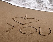 Message In The Sand Short Message Written On A Beach In Barcelona Spain Perfect For Proposals, Weddings, Valentines, Birthday Gift