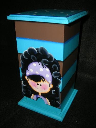 Pads organizer girl  handpainted  room teen girls
