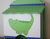 Alligator Diaper organizer boy handpainted kids room nursery Bananafish Nantucket Bedding Set