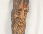 Woodworking Hand Carved Wood Spirit OOAK by TJ Kleens on Etsy Wizard Elf Gnome Fantasy Carving Pine Handcrafted Unique Gift