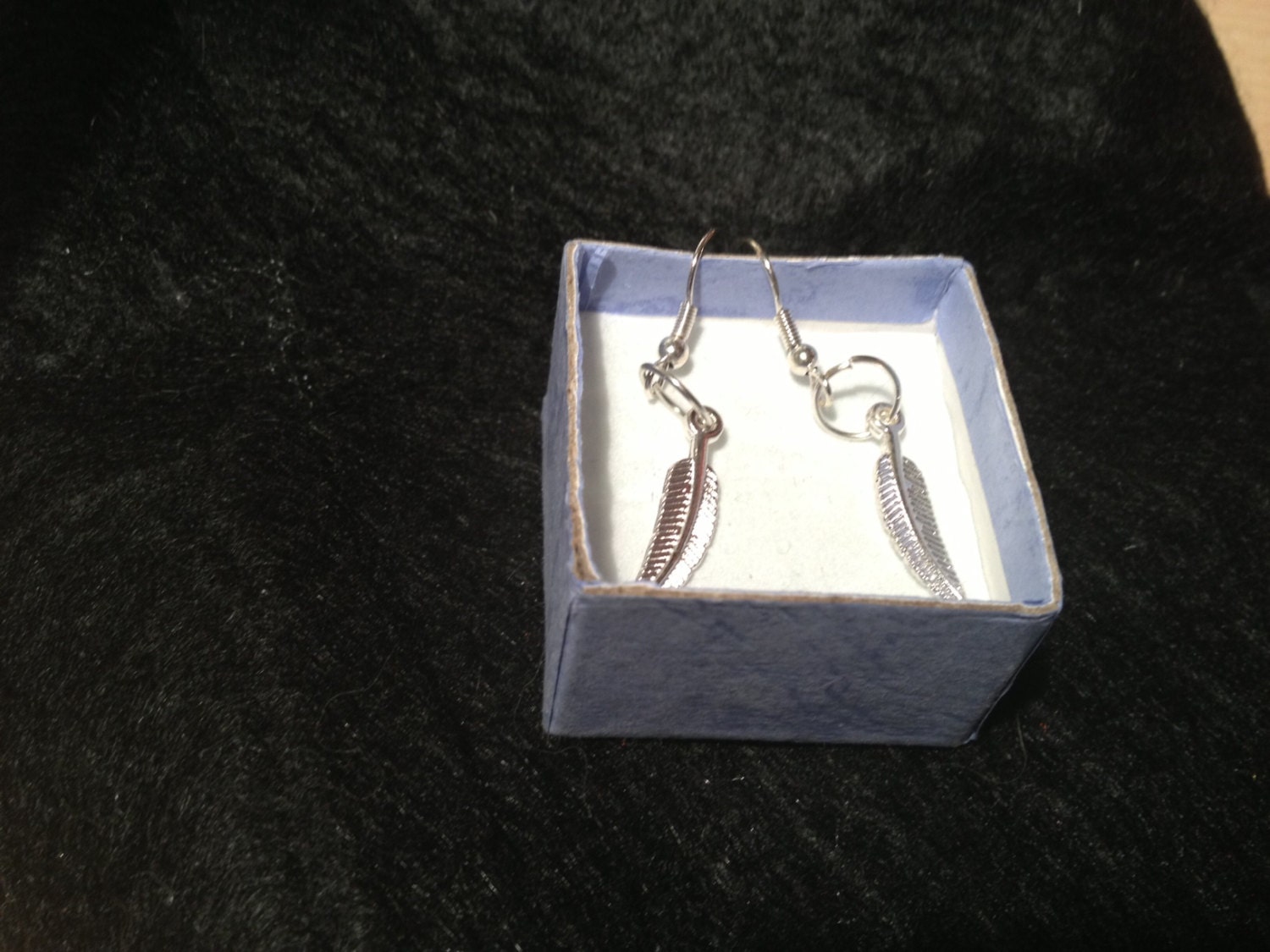 Cute Feather earrings (Silver colour)