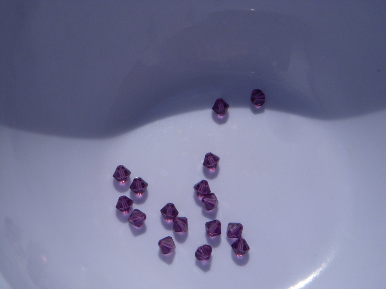DESTASH 6mm bicone amethyst Swarovski crystal beads (16 pcs)