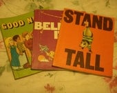 3 vintage 1970s children's schoolbooks