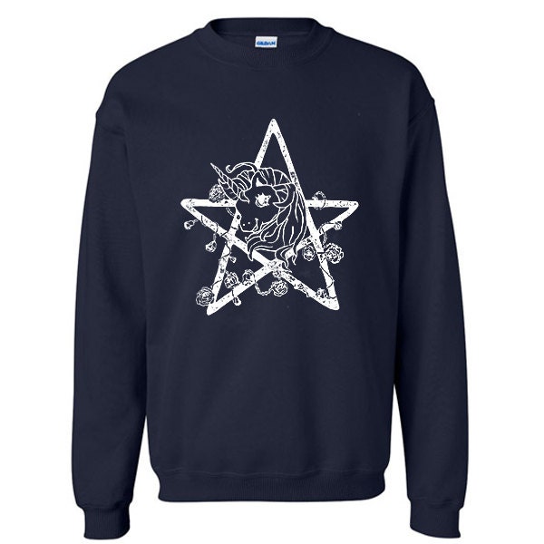 My Little Pony Sweatshirt - Pentacle Pullover- Black -Grunge -Pastel Goth - Occult - Pentagram