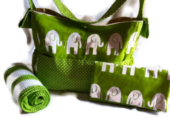 ULTIMATE TRENDY Diaper Bag/Diaper Clutch/Diaper Bag/ Baby Afghan/Elephant Diaper Bag
