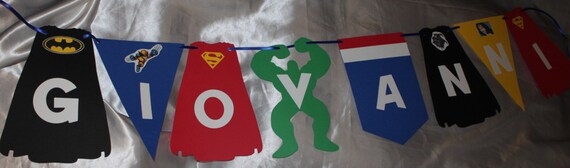 Super Hero Inspired Banner Il_570xn
