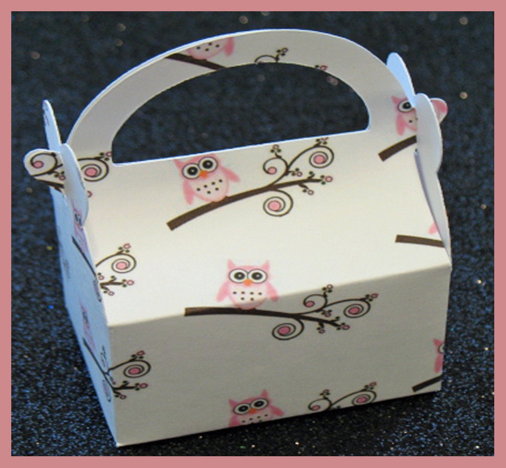 owl party favor box, owl birthday favor box, owl jewelry box, owl shower favor box