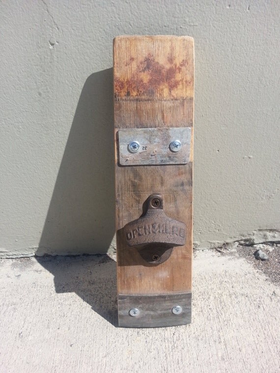 Wine Barrel Stave Bottle Opener by WineyGuys on Etsy