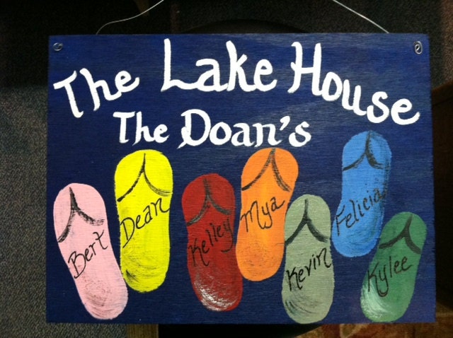 Personalized 'Beach themed' Family Welcome Sign/Plaque