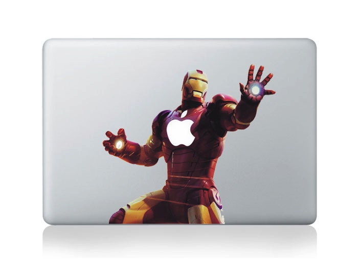 Ironman - Mac Decal Macbook Stickers Macbook Decals Apple Decal for Macbook Pro / Macbook air / iPad / iPad 2 / iPad 3 / iPhone
