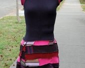 Upcycled Hooded Mini Dress  Made to Order Boho