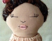 Rag Doll: Rosalind/ handmade, modern cloth doll/ one of a kind/ Spring
