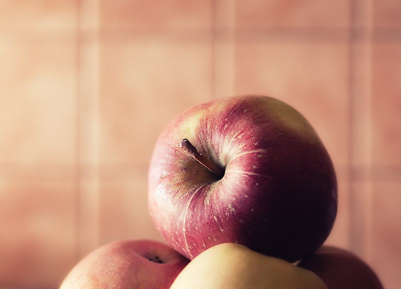 Fine Art Print, kitchen wall decor, still life photography, apples, kitchen decor, home decor