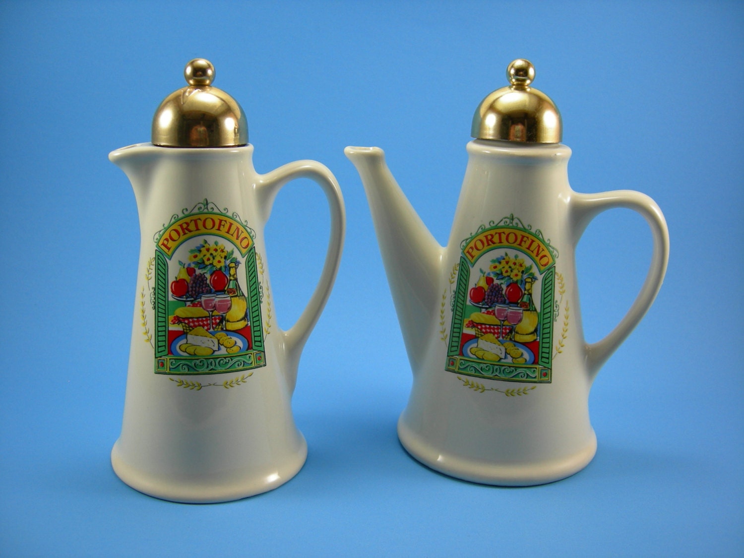 Vintage Oil and Vinegar Cruet Set Portofino Design by AllycatAttic
