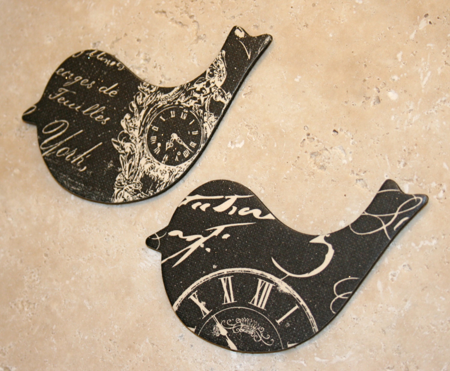 Shabby chic decor, Bird magnets, Fridge magnets, Bird decor, Nature lover gift, Decoupage magnets