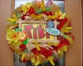 Deco Mesh Tiki Time Wreath