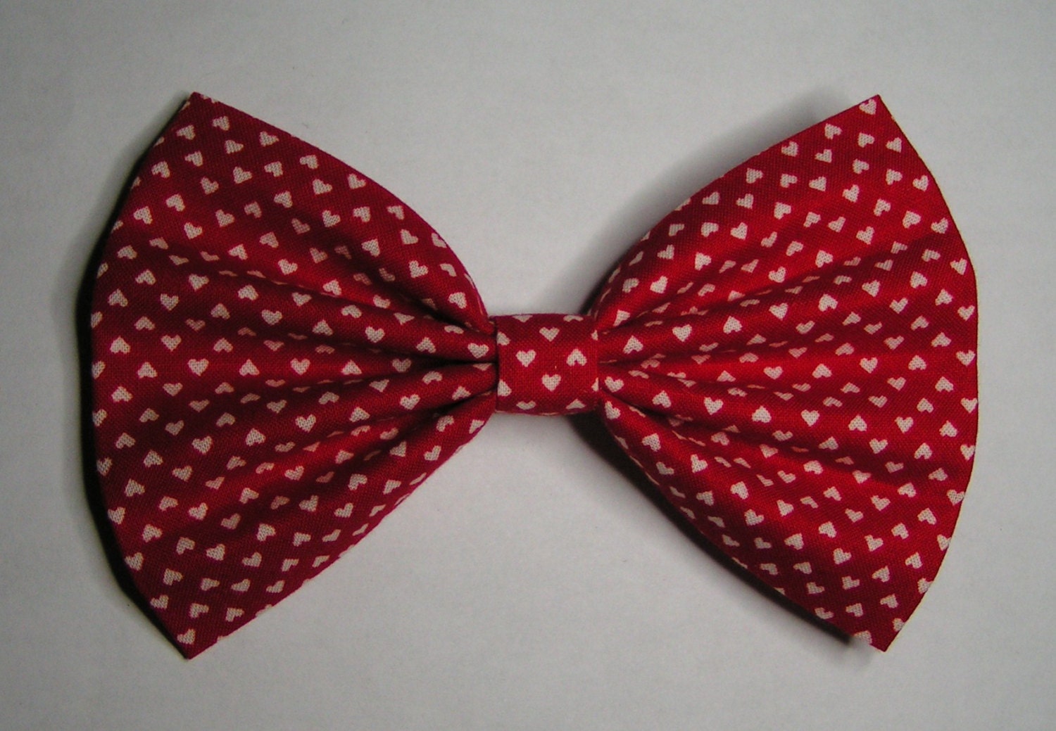 Hair Bow Hair Bows Fabric Bow Red Bows White by ClipaBowBoutique