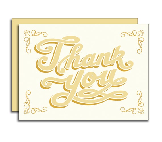 Handwritten Script Thank You Card