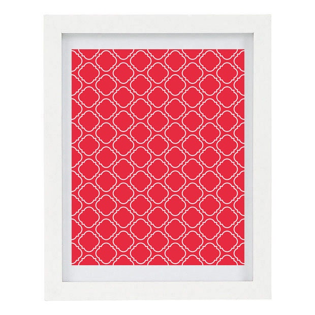 Moroccan Geometric Tile Art Print, Modern Home Decor, Red Home Decor, Tiled Pattern, Summer Home Decor, Abstract Art, 8 x 10 Fine Art Print