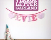 Customized Handmade Fabric Garlands - 4 Large Letter Name Il_170x135