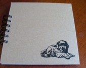 6 x 6 Dog, Handmade Notebook, Wire Bound Notebook, Notepad, To Do List, Shopping List, Journal, Diary, Paper Goods, Stationery
