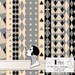 Art Deco Scallops - Cream, Grey & Black - Scrapbook Paper Pack - 10 Digital Papers 11" x 8.5"/300 dpi - jpeg files