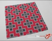 8bit D-Pads Red - One Yard of Nintendo themed Kona Cotton Fabric