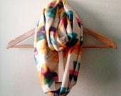 Butterflies Stretch Cotton Scarf By Pencil Me In // Mint, Emerald, Red, Orange, Blue, Green, Off White