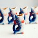 Vintage Cups - Vintage Glasses - Vintage Porcelain Cups - Fish - Drinking Set from 3 - Porcelain Figurine Fish - Kitchen - Home Decor - Blue