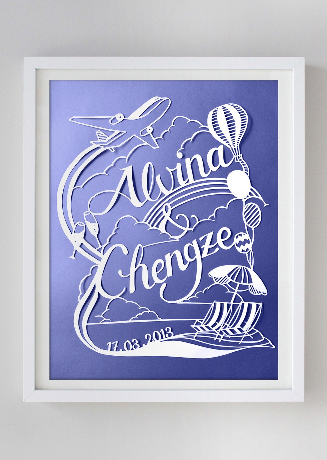 18x24 in Custom Papercut Wonderland